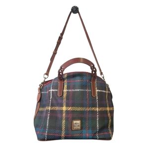 Dooney & Bourke Tartan Plaid Domed Leather Handbag